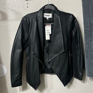 BB Dakota Women's Sleek Black Leather Jacket little imperfection as you see